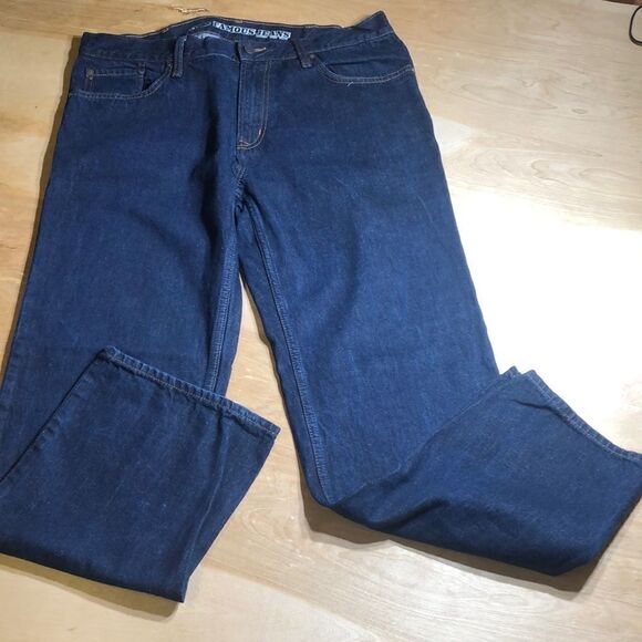 Old Navy Famous Men’s Jeans Loose straight Dark Wash 36x32 - Picture 1 of 6